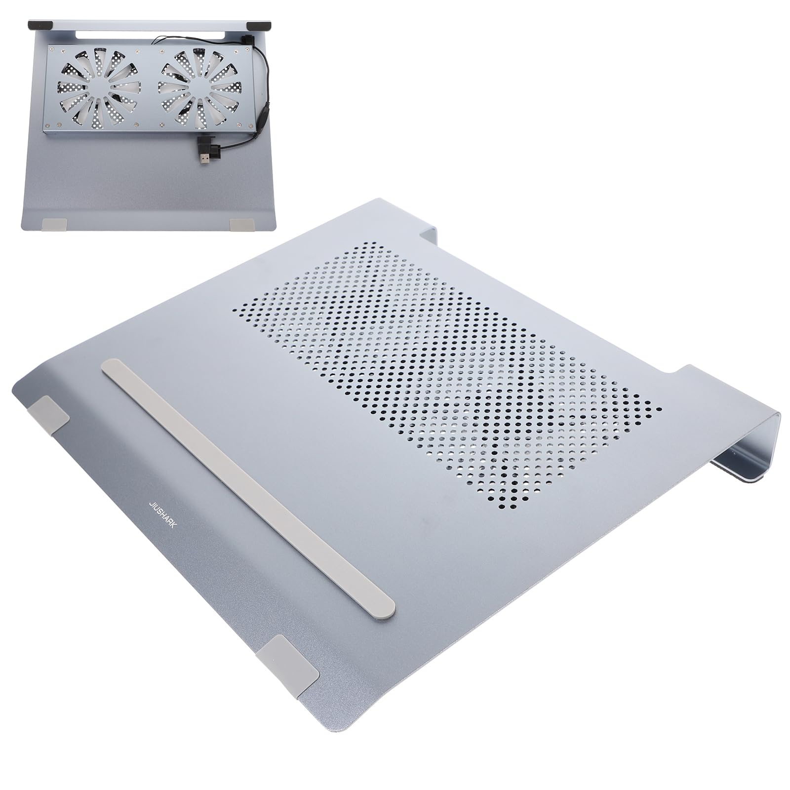 NUOLUX Охлаждение ноутбука Охлаждение ноутбука ПК Охлаждение ПК Ноутбук Алюминий Включает Охлаждение Простое и Высокое Подходит для Pad, Подставки, Охладителя, Вентилятора, серый